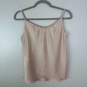 Frette Collection Silk Camisole Tank M Blush Pink Nude Feminine Dainty Girly